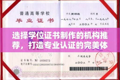 咸丰选择学位证书制作的机构推荐，打造专业认证的完美体验
